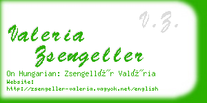 valeria zsengeller business card